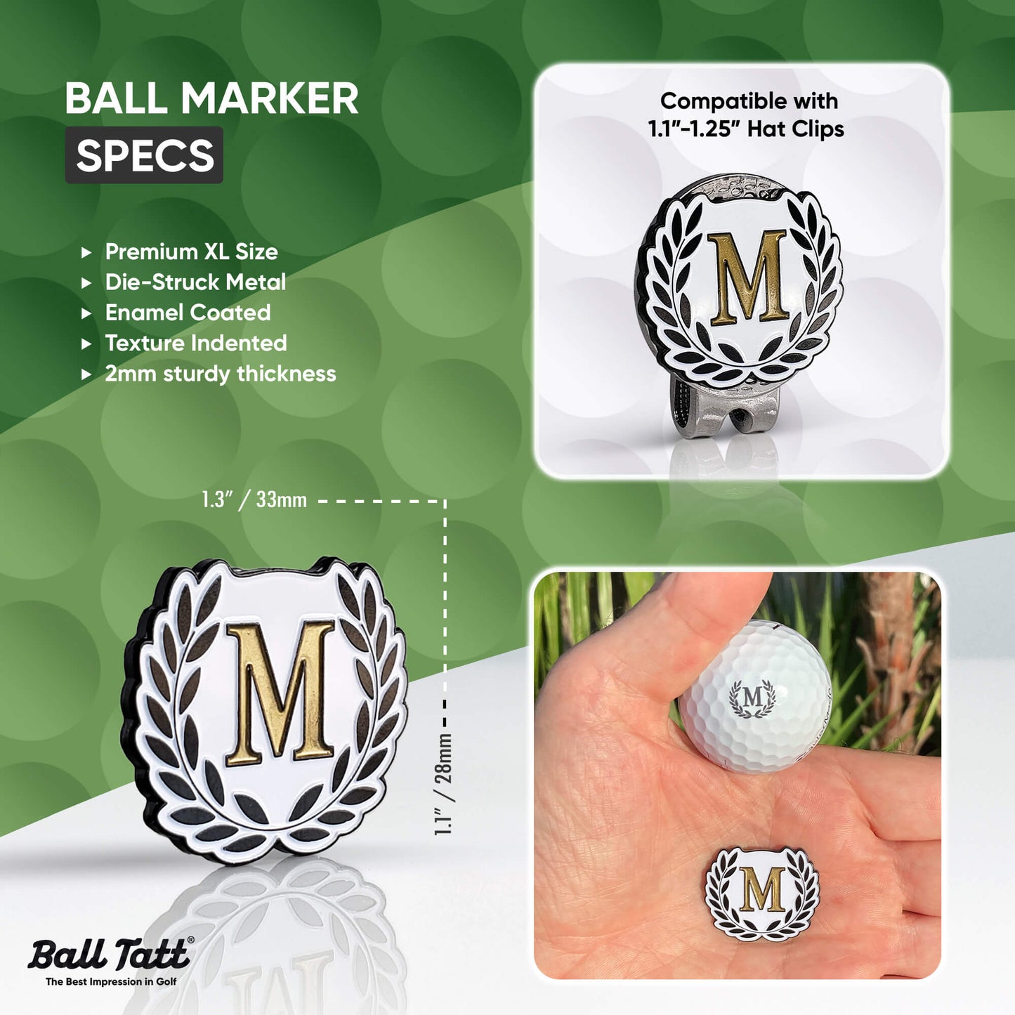 M Monogram w/ Ball Marker