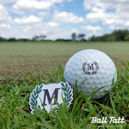 M Monogram w/ Ball Marker Green Wreath