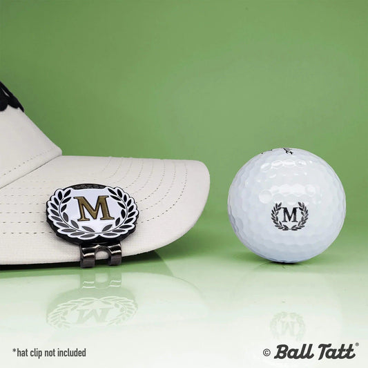 m-monogram-black-gold-on-cap - GOLF LEAGUE