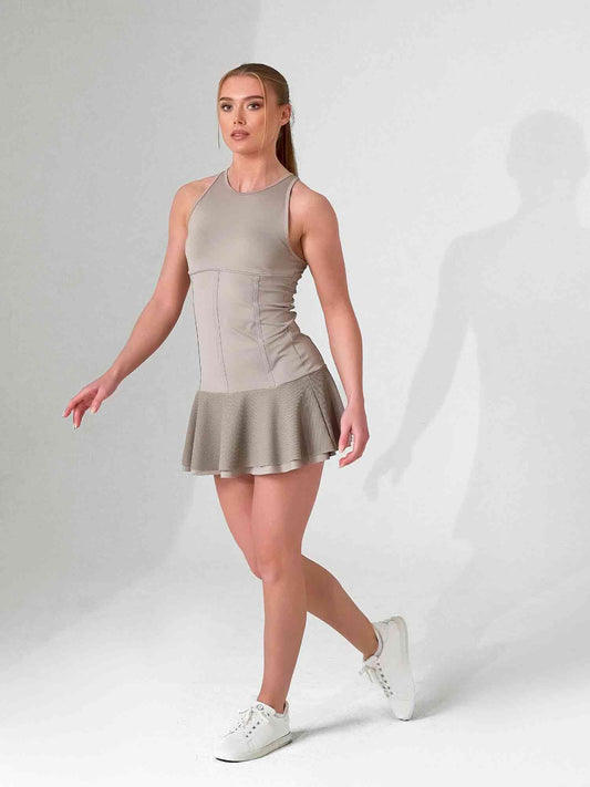 MAI DRESS | Performance Tennis & Pickleball Dress with Mesh Flounce - GOLF LEAGUE