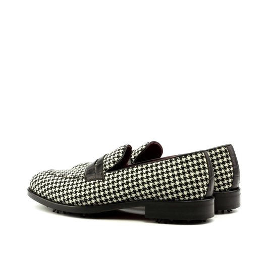 maklak-loafer-golf-shoes-men-houndstooth-patterned-leather-loafers-271 - GOLF LEAGUE