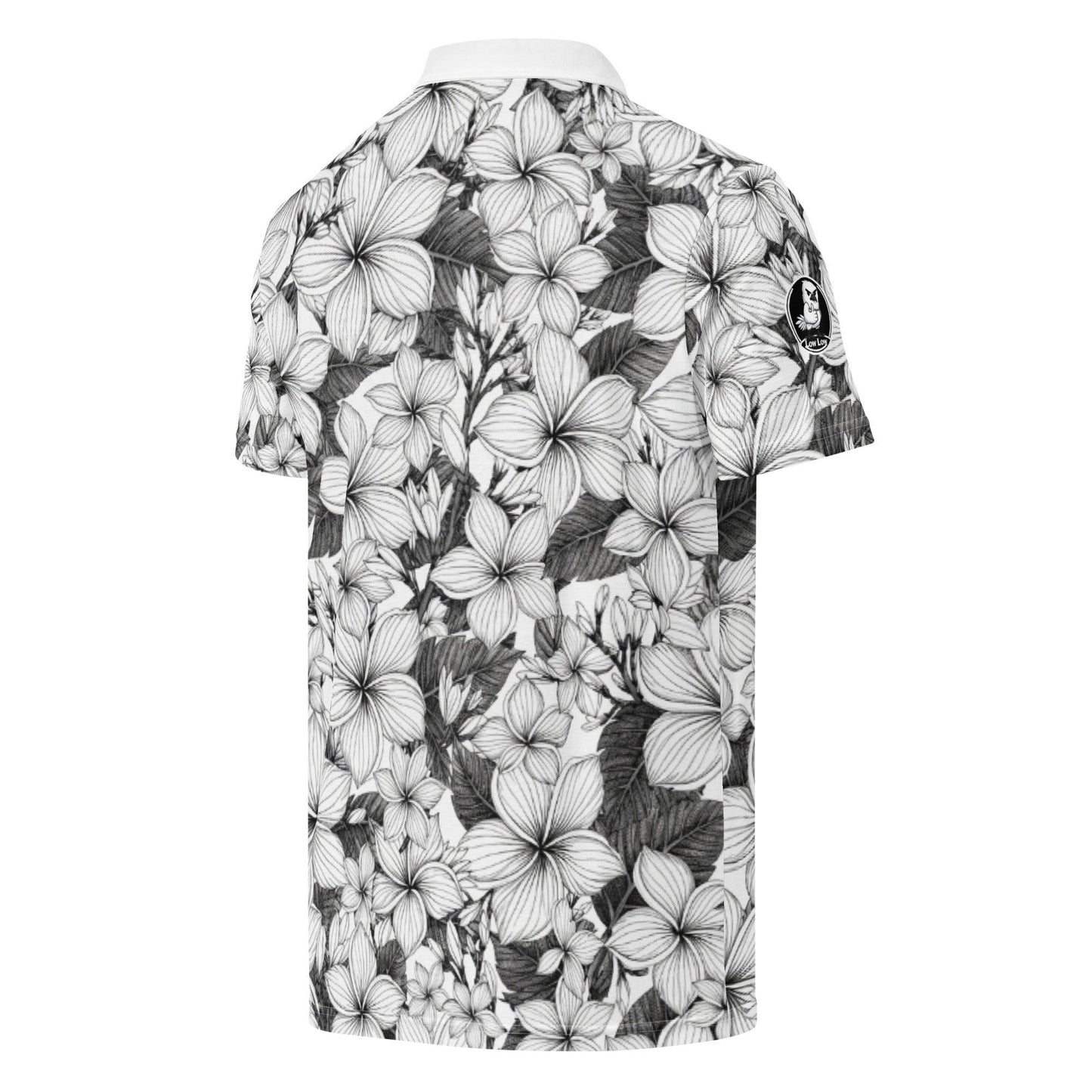 Midnight: Rainbow Hawaiian Plumeria | Polo Shirt (slim fit)
