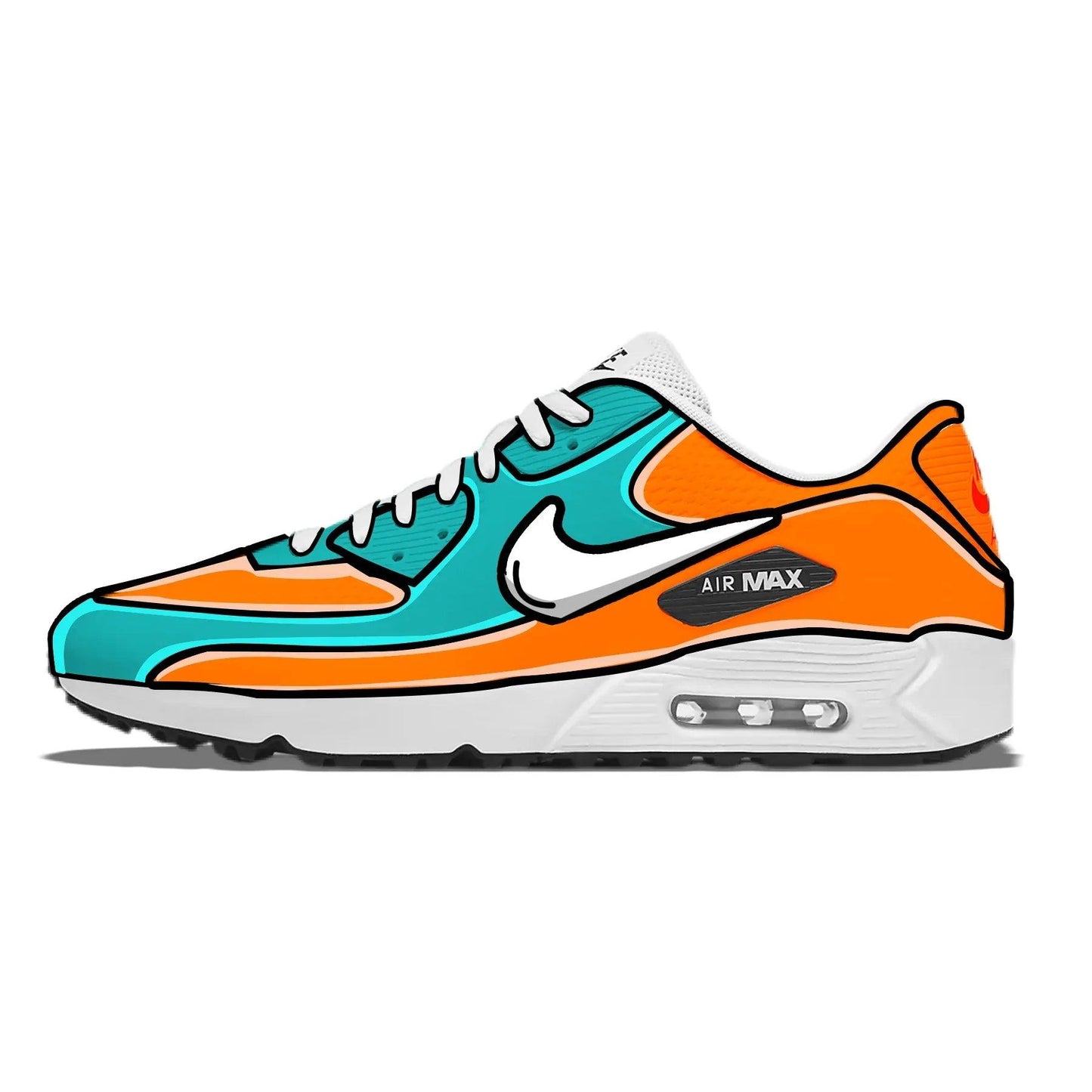 miami-sunset-cartoon-nike-air-max-90-g-golf-shoes-sneakers-109 - GOLF LEAGUE