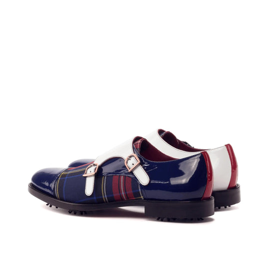 nationals-golf-shoes-men-patent-leather-plaid-monk-strap-313 - GOLF LEAGUE