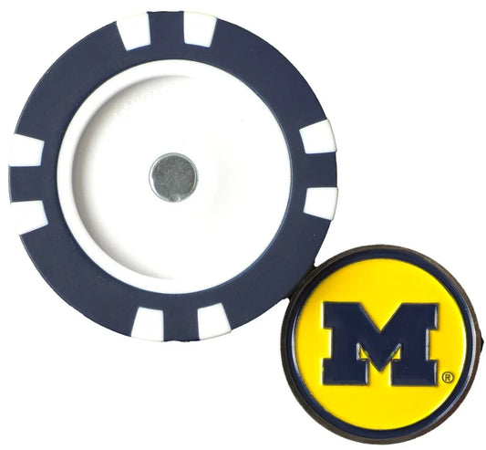 Officially Licensed Michigan Wolverines Poker Chip Ball Marker - GOLF LEAGUE