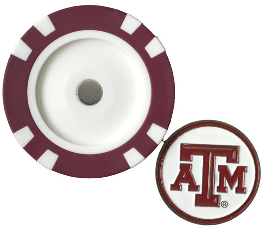 Officially Licensed Texas A&M Aggies Poker Chip Ball Marker - GOLF LEAGUE