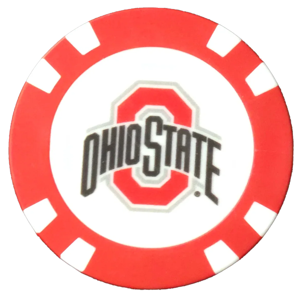 Officially Licensed Ohio State Buckeyes Poker Chip Ball Marker - GOLF LEAGUE