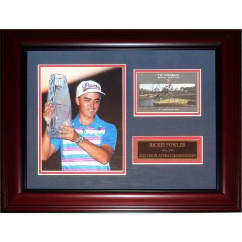 Rickie Fowler Autographed 2015 The Players Championship Scorecard Framed Piece - JSA