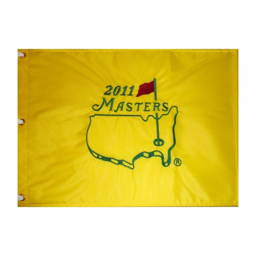 2011 Masters Embroidered Unsigned Golf Pin Flag - Charl Schwartzel Champion