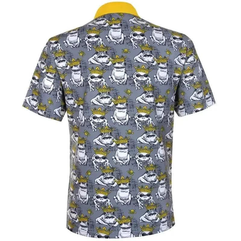 Party Animal Cool-Stretch Men's Golf Shirt (Frog)