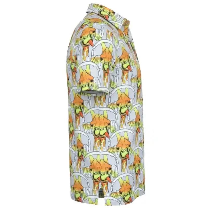 Party Animal Cool-Stretch Men's Golf Shirt (Giraffe)