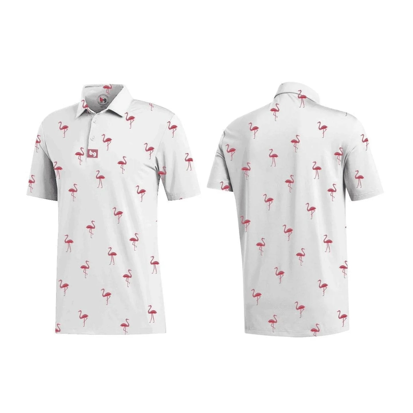 Pink Flamingo Men's Polo - GOLF LEAGUE