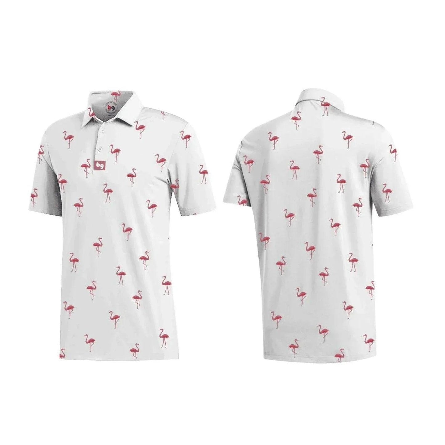 pink-flamingo-mens-polo-119529 - GOLF LEAGUE
