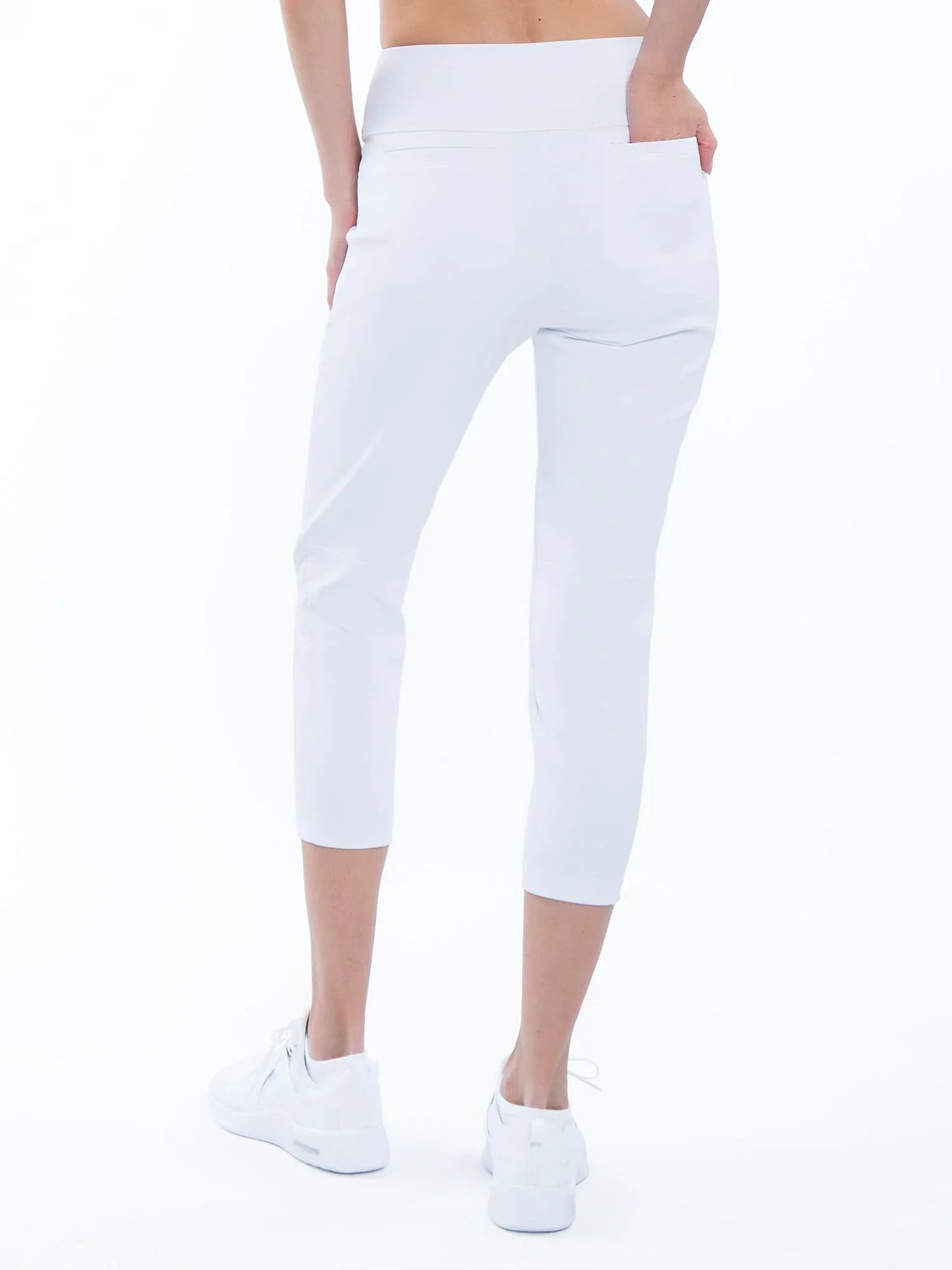 Quick Dry Women's Golf 24" Capri - White - GOLF LEAGUE