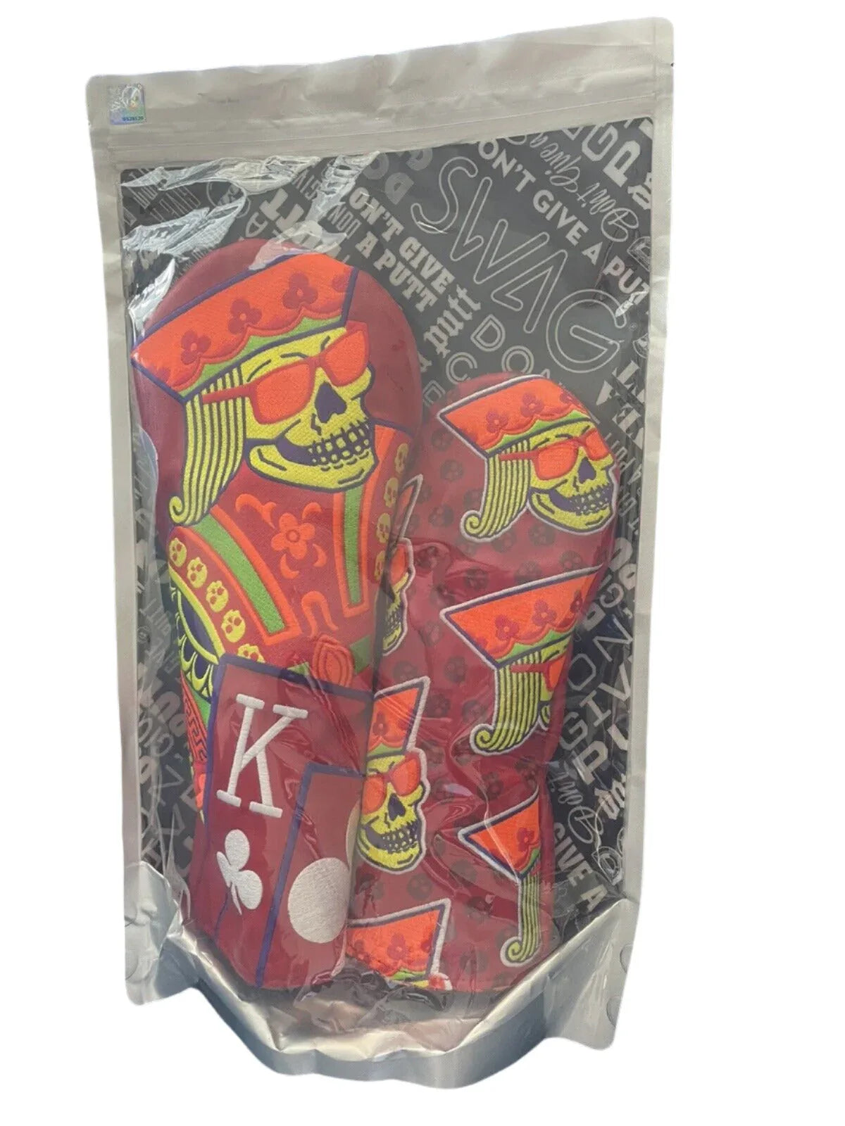 Swag Golf - Skeleton King of Candy Red/Orange Wood Headcover Set - GOLF LEAGUE