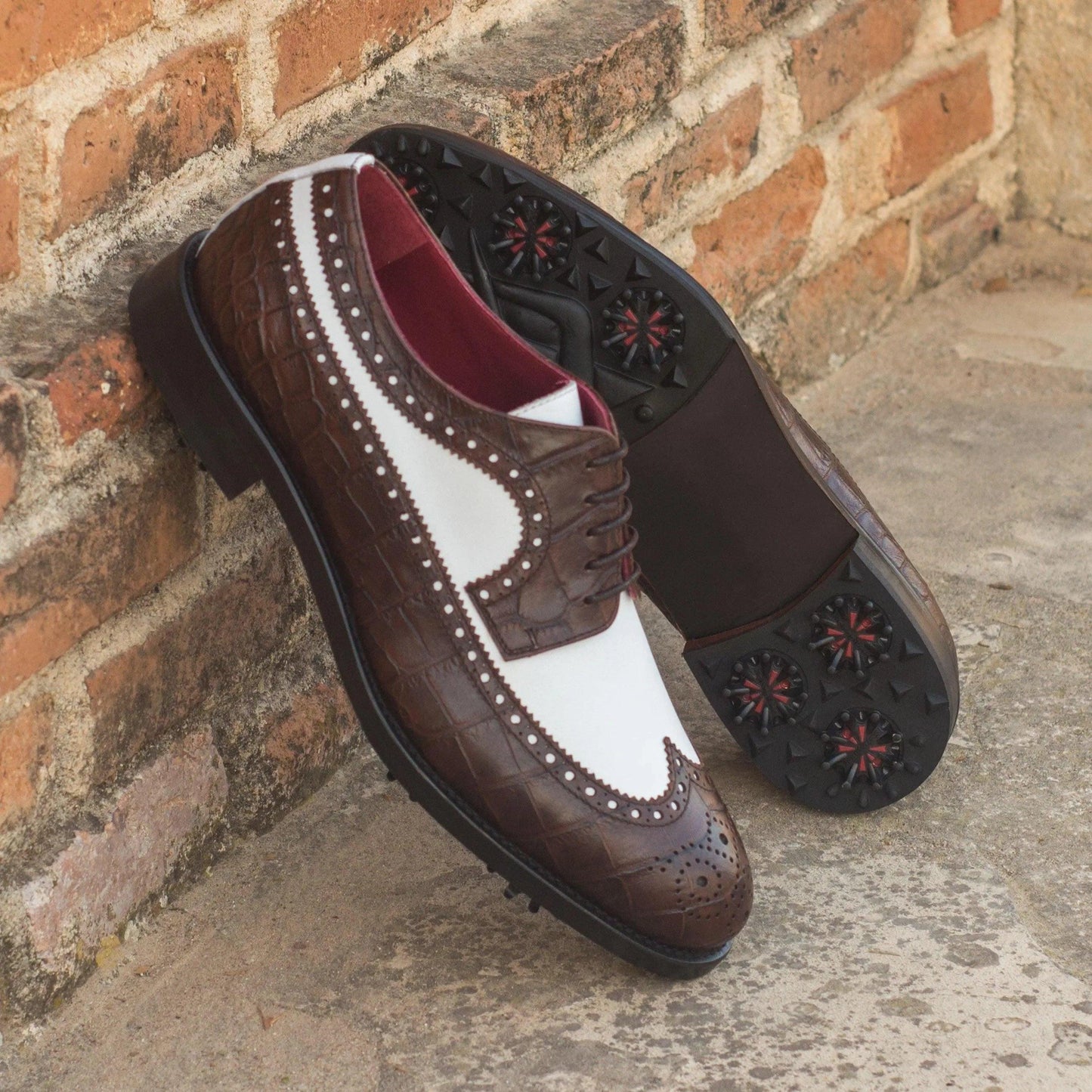 saint-longwing-blucher-golf-shoes-ii-wholesale-brown-white-438 - GOLF LEAGUE