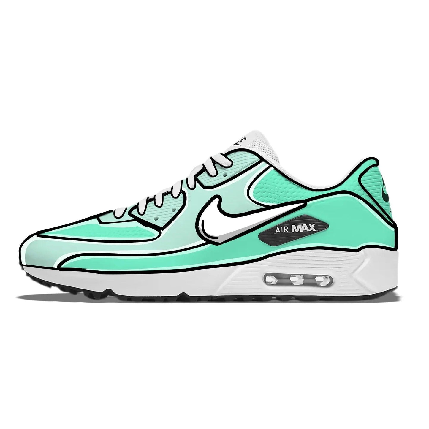 seafoam-cartoon-nike-air-max-90-g-golf-shoes-sneakers-520 - GOLF LEAGUE