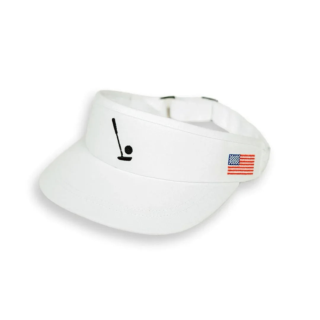 Sink It White Visor - GOLF LEAGUE