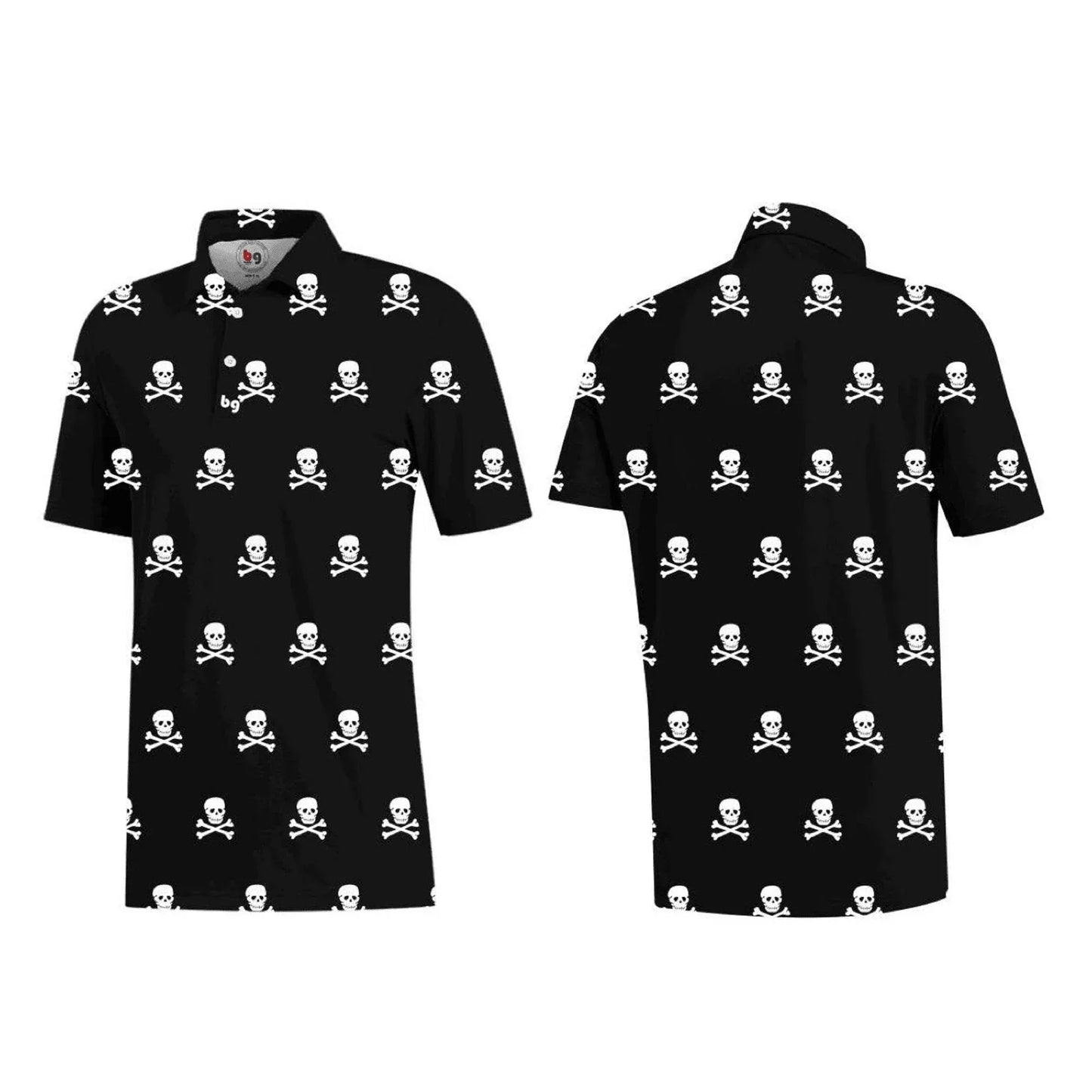 Skull and Crossbones Men's Polo - GOLF LEAGUE