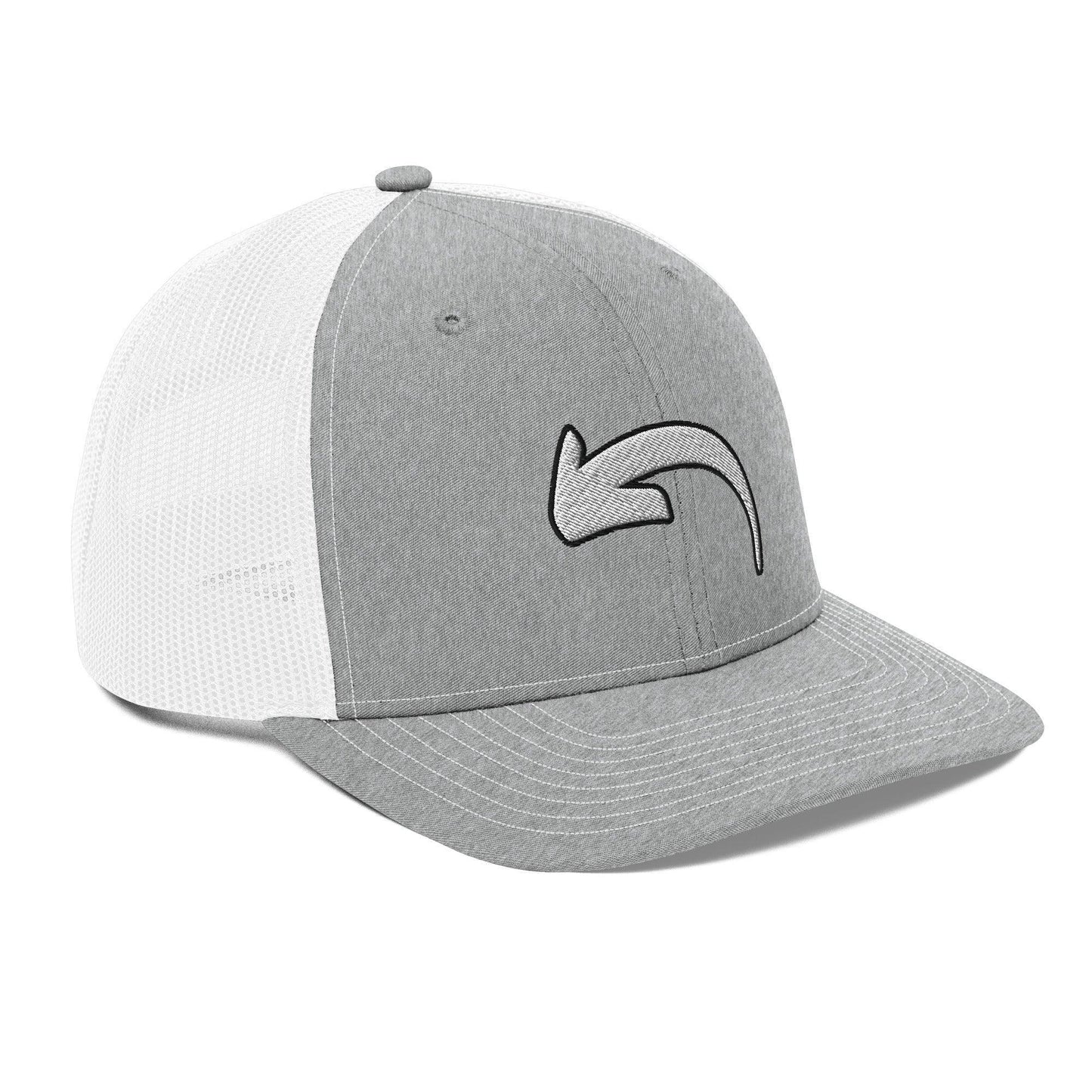snapback-trucker-cap-heather-grey-white-right-front-65cfcc96546dd - GOLF LEAGUE