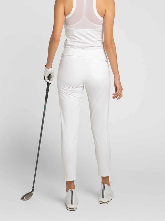 Stylish Women's Golf Pants - Fitted Design with Moisture-Wicking - White - GOLF LEAGUE