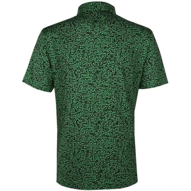Summertime Cool-Stretch Men's Golf Shirt - Green