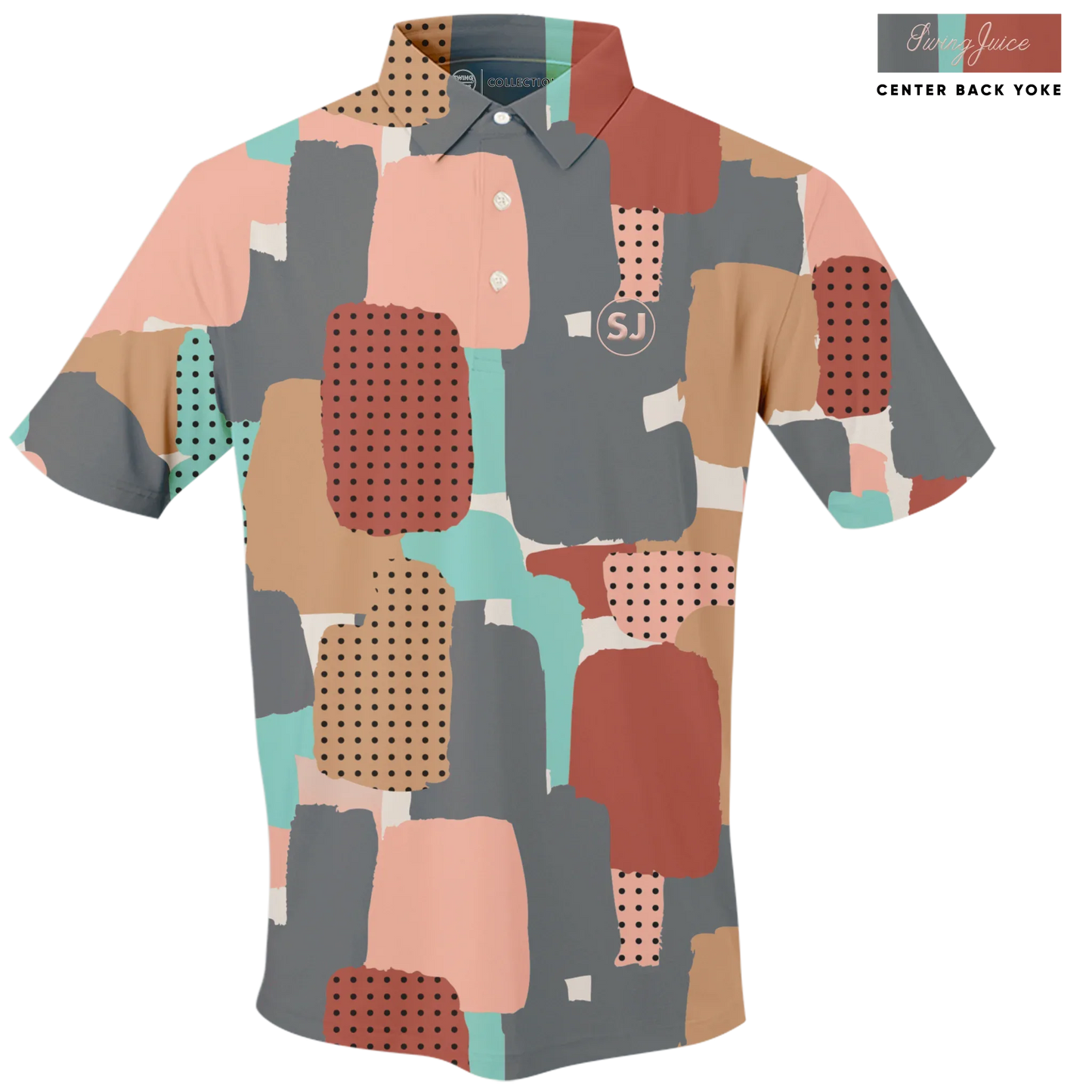 Golf Abstract Camo Men's Polo - Final Sale - GOLF LEAGUE