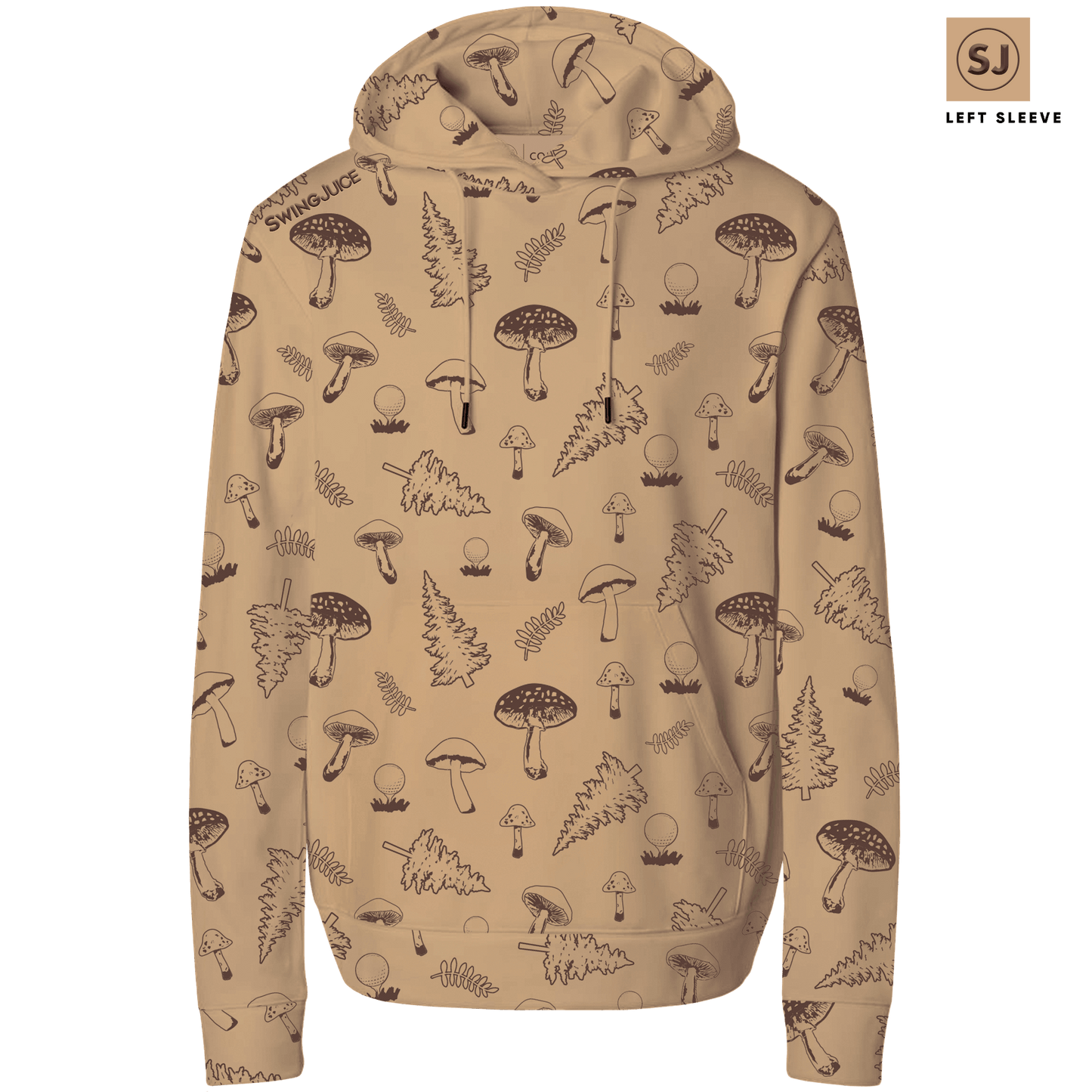 Golf Mushrooms Men's Performance Hoodie - Final Sale