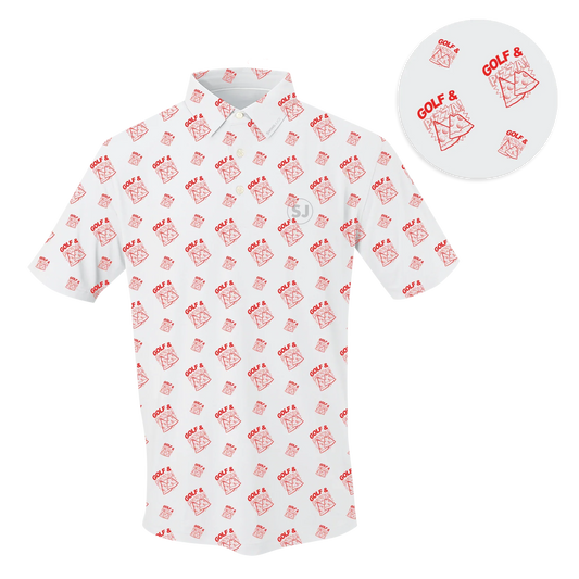 Golf & Pizza Men's Polo - Final Sale - GOLF LEAGUE