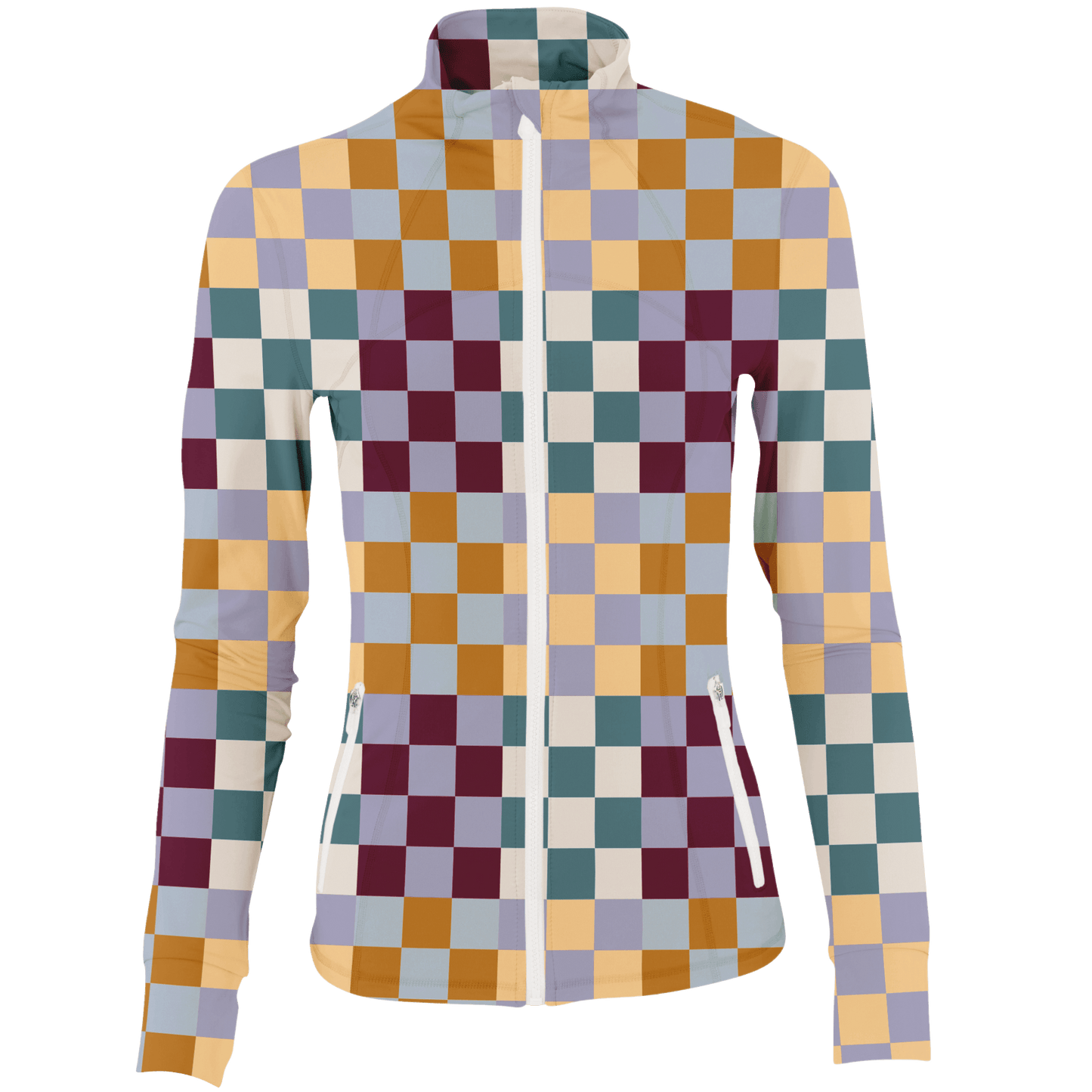 Golf Multi Checker Women's Full Zip - Final Sale
