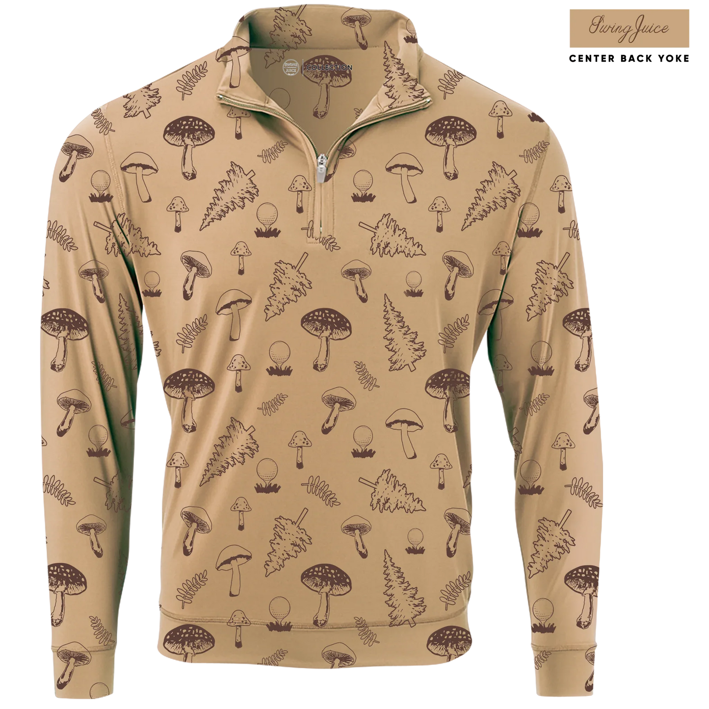 Golf Mushrooms Men's Quarter Zip - Final Sale - GOLF LEAGUE