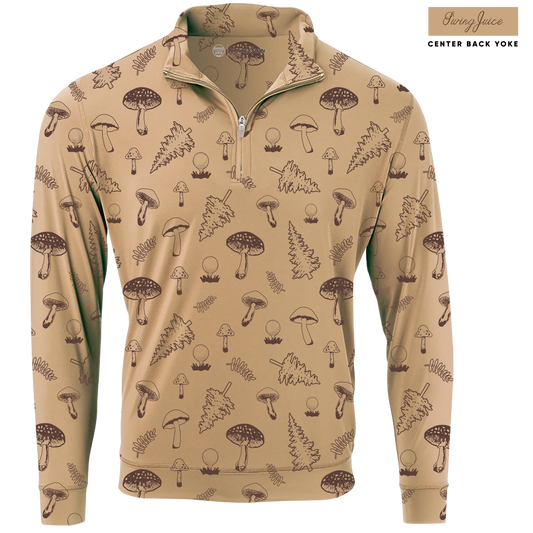 Golf Mushrooms Men's Quarter Zip - Final Sale - GOLF LEAGUE