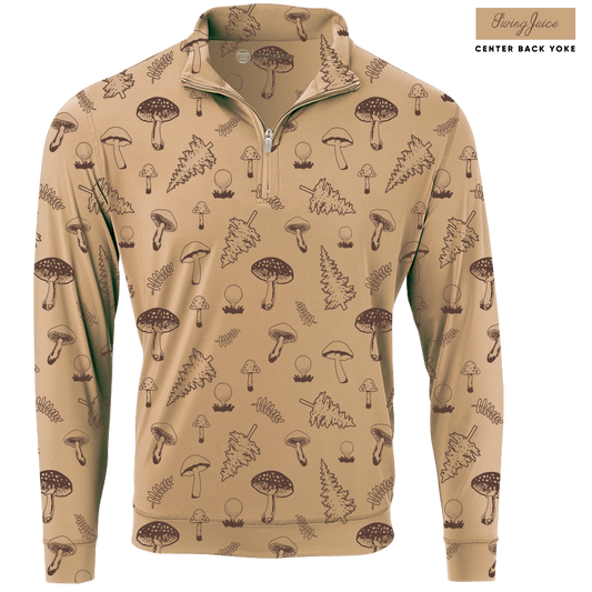 Golf Mushrooms Men's Quarter Zip - Final Sale