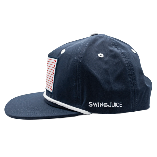 Golf Flag Unisex Active Rope Hat Navy O/S - GOLF LEAGUE