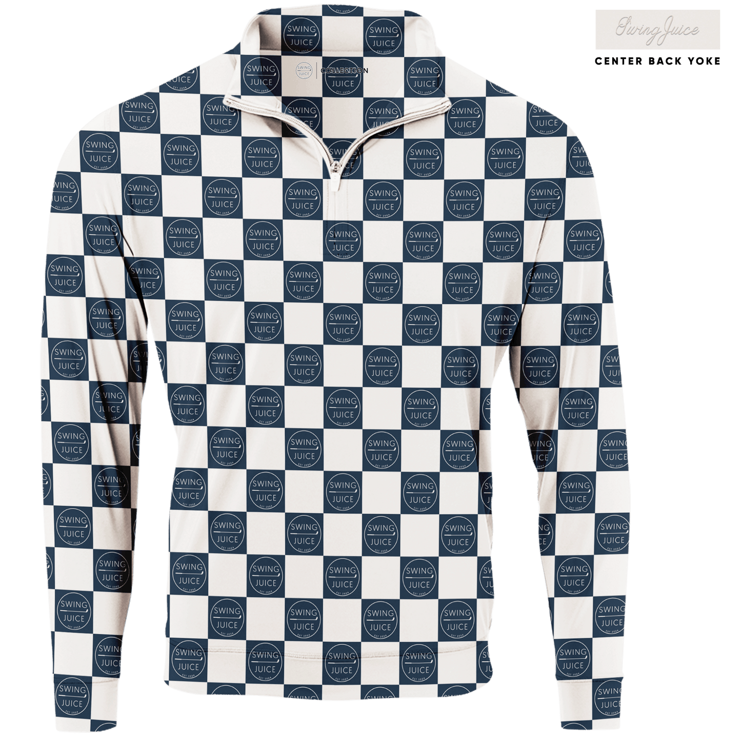 Golf SJ Checkerboard Men's Quarter Zip - Final Sale