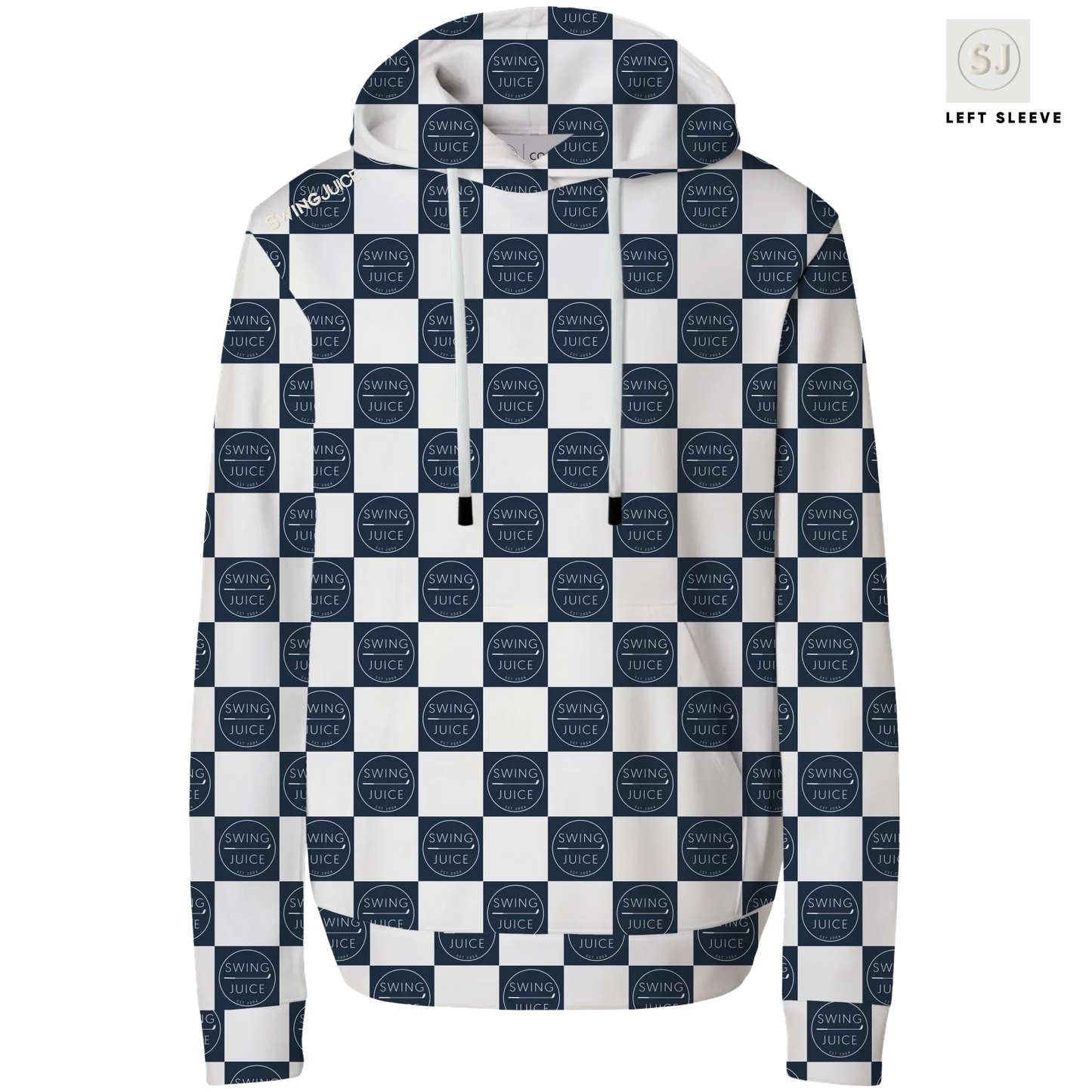 Golf SJ Checkerboard Men's Performance Hoodie - Final Sale - GOLF LEAGUE