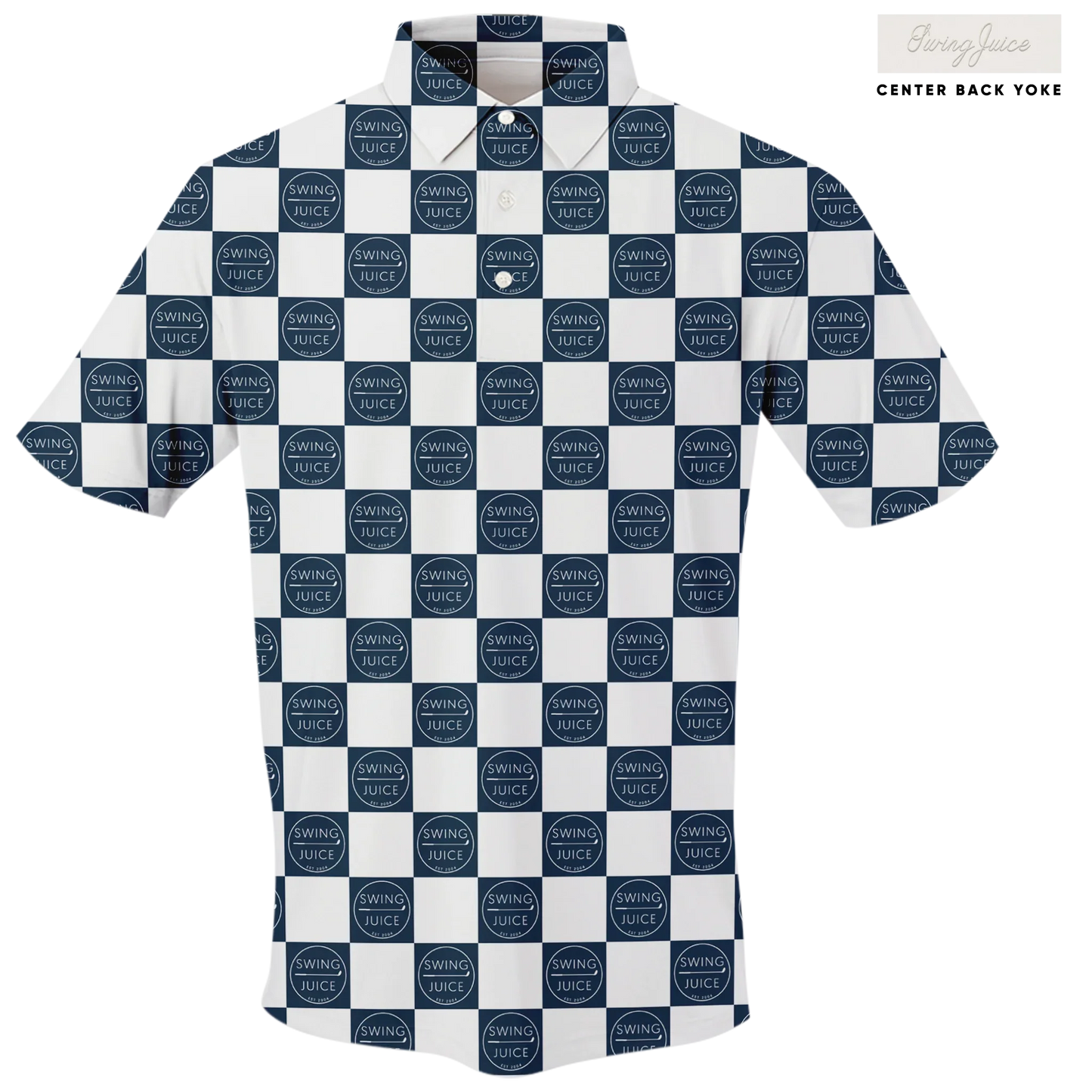 Golf SJ Checkerboard Men's Polo - Final Sale - GOLF LEAGUE