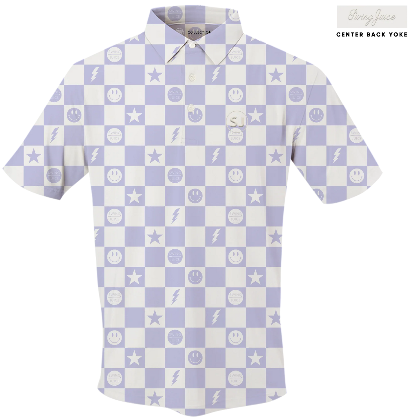 Golf Smile Face Men's Polo - Final Sale - GOLF LEAGUE