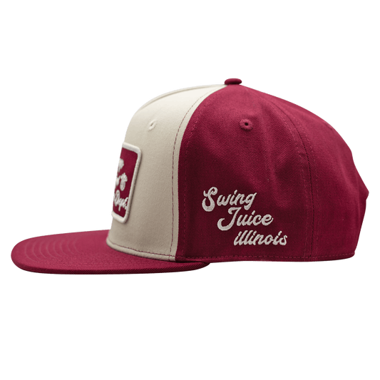 Golf Chicago Muni Unisex Snapback Hat Khaki/Maroon O/S - Final Sale