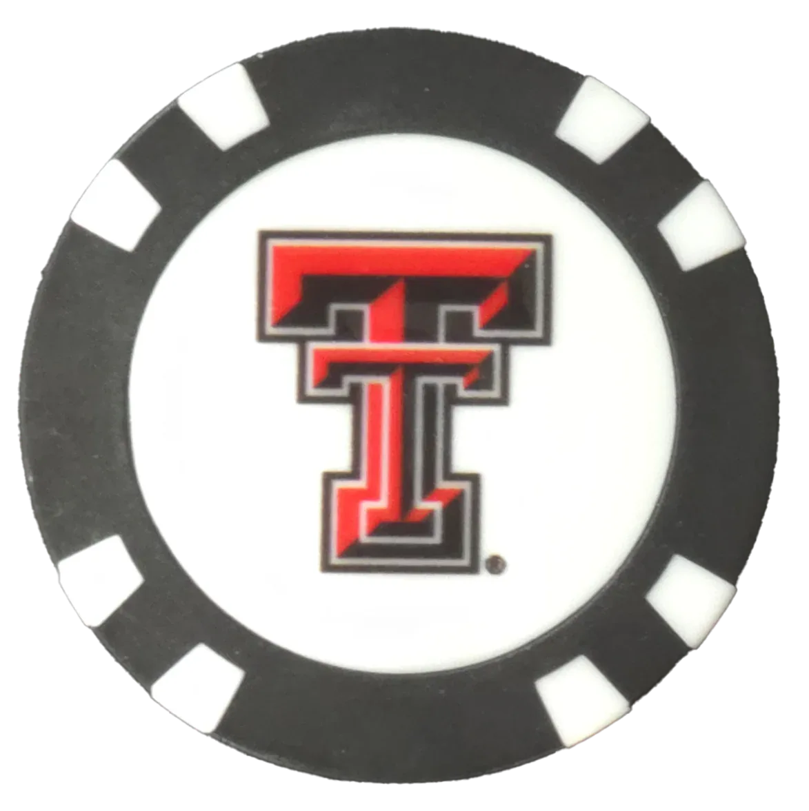 Officially Licensed Texas Tech Red Raiders Poker Chip Ball Marker - GOLF LEAGUE