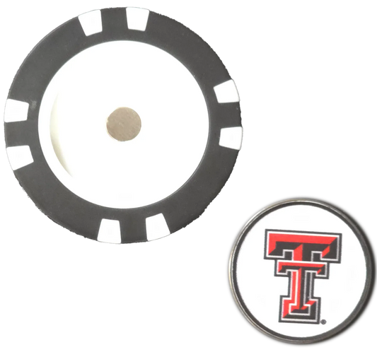 Officially Licensed Texas Tech Red Raiders Poker Chip Ball Marker - GOLF LEAGUE
