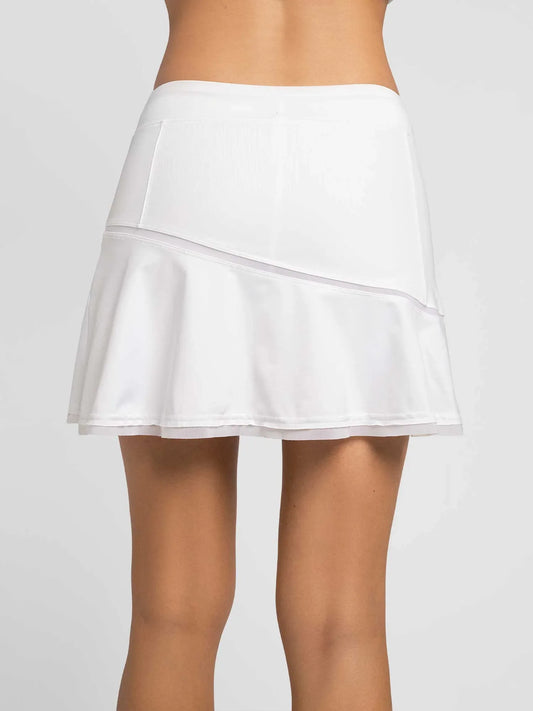 Tennis Classic 15" Flounce Skirt - White - GOLF LEAGUE