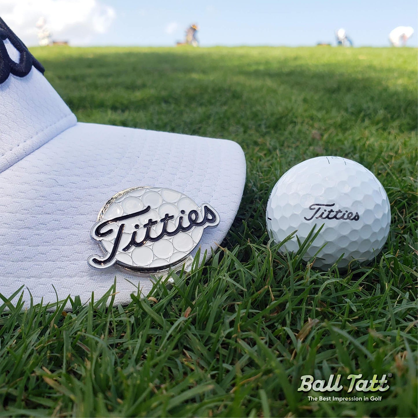 titties-ball-tatt-hat-clip-ball-marker-on-cap-logo - GOLF LEAGUE