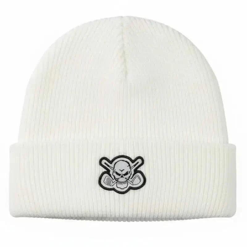 Cuffed Loose Knit Beanie (White)