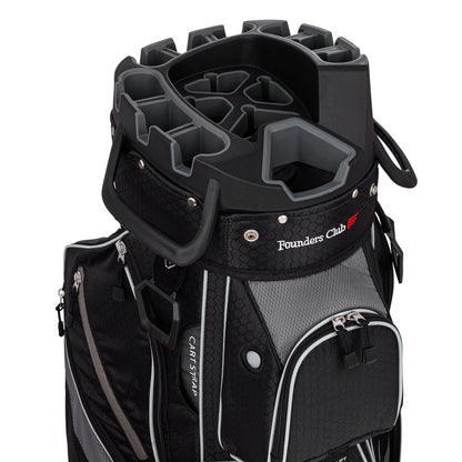 Founders Club 4th Generation Player Series Club Lock Organizer Golf Cart Bag for Men with 14 Way Anti Rattle Divider Top- Free Snap On Rain Hood-Full Length Dividers