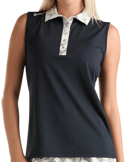 Golf Magnolia Toile Women's Sleeveless Polo