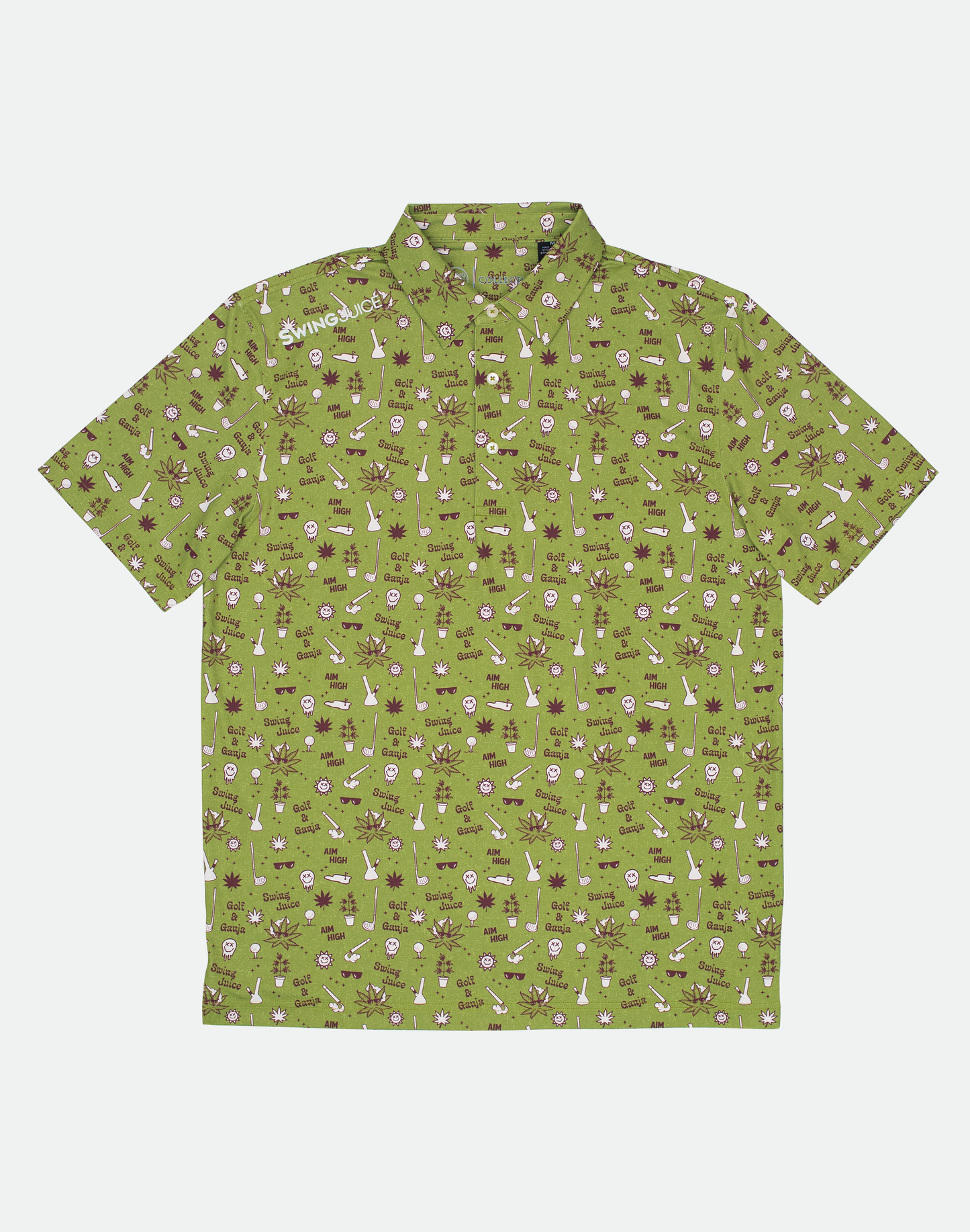 Golf & Ganja Allover Men's Polo