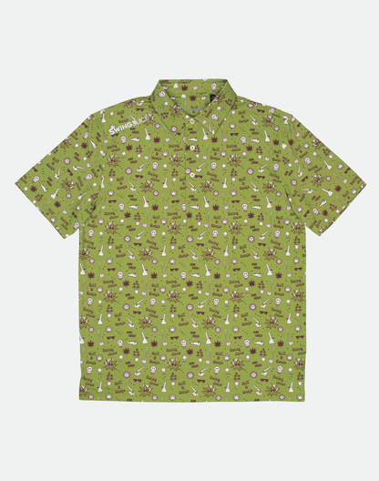 Golf & Ganja Allover Men's Polo
