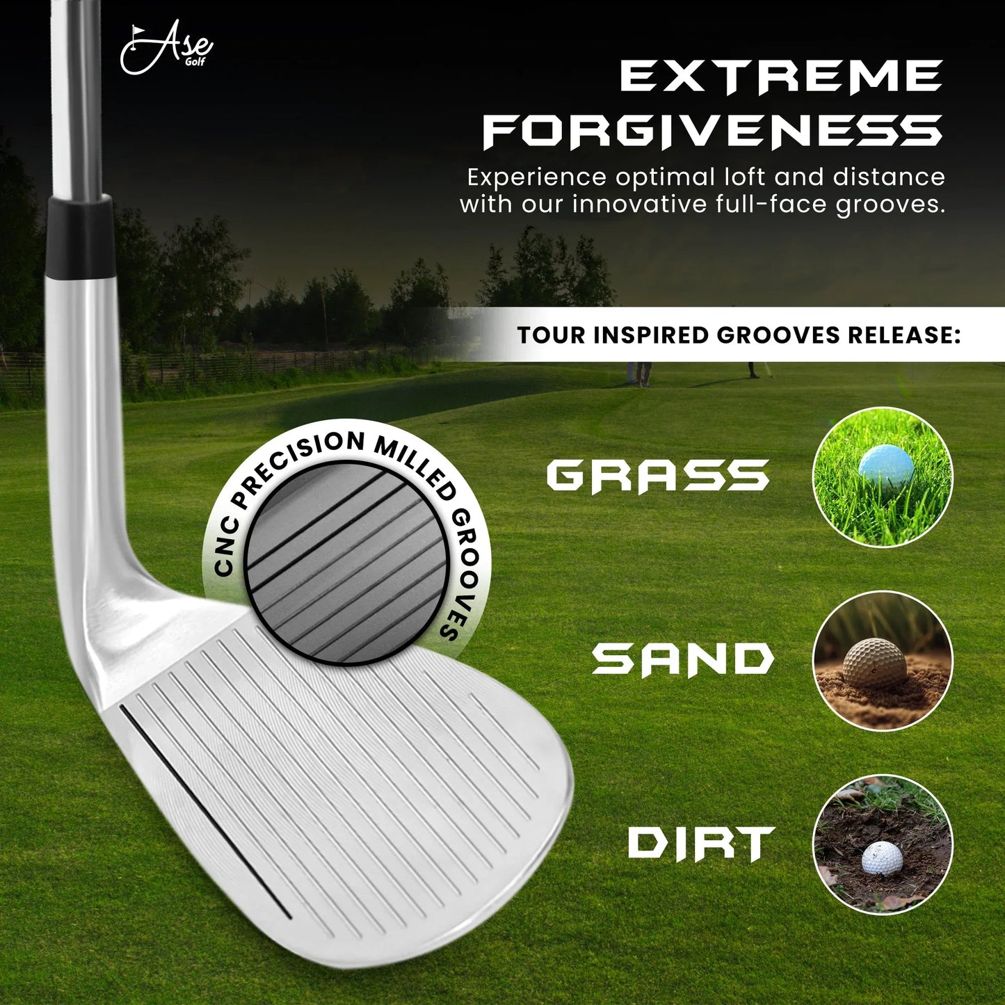 Ase Golf CM-1 Single Wedge (50,52,54,56,58,60) - GOLF LEAGUE