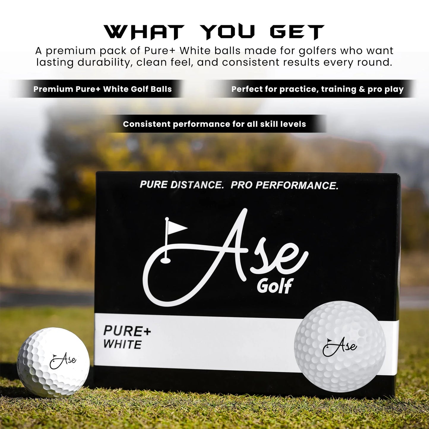 Ase Pure+ Golf Ball - GOLF LEAGUE